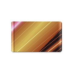 Diagonal Color Fractal Stripes In 3d Glass Frame Magnet (name Card) by Simbadda