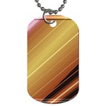 Diagonal Color Fractal Stripes In 3d Glass Frame Dog Tag (One Side) Front