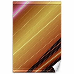 Diagonal Color Fractal Stripes In 3d Glass Frame Canvas 12  X 18   by Simbadda