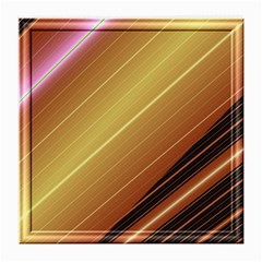 Diagonal Color Fractal Stripes In 3d Glass Frame Medium Glasses Cloth by Simbadda