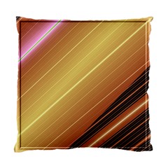 Diagonal Color Fractal Stripes In 3d Glass Frame Standard Cushion Case (two Sides) by Simbadda