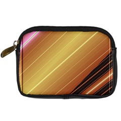 Diagonal Color Fractal Stripes In 3d Glass Frame Digital Camera Cases by Simbadda