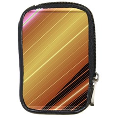 Diagonal Color Fractal Stripes In 3d Glass Frame Compact Camera Cases by Simbadda