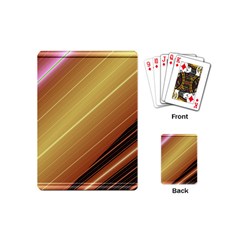 Diagonal Color Fractal Stripes In 3d Glass Frame Playing Cards (mini)  by Simbadda