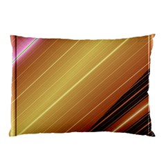 Diagonal Color Fractal Stripes In 3d Glass Frame Pillow Case (two Sides) by Simbadda