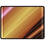 Diagonal Color Fractal Stripes In 3d Glass Frame Double Sided Fleece Blanket (Large)  80 x60  Blanket Back