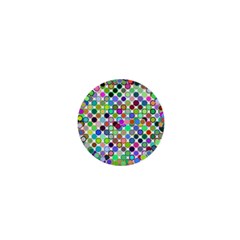 Colorful Dots Balls On White Background 1  Mini Magnets by Simbadda