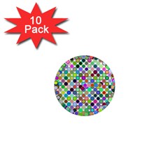 Colorful Dots Balls On White Background 1  Mini Magnet (10 Pack)  by Simbadda