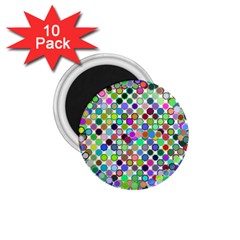 Colorful Dots Balls On White Background 1 75  Magnets (10 Pack)  by Simbadda