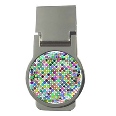 Colorful Dots Balls On White Background Money Clips (round)  by Simbadda