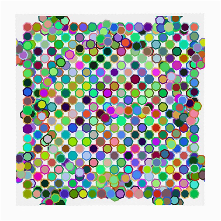 Colorful Dots Balls On White Background Medium Glasses Cloth (2-Side)