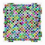 Colorful Dots Balls On White Background Medium Glasses Cloth (2-Side) Back