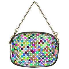 Colorful Dots Balls On White Background Chain Purses (one Side)  by Simbadda