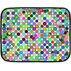 Colorful Dots Balls On White Background Fleece Blanket (mini) by Simbadda