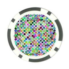 Colorful Dots Balls On White Background Poker Chip Card Guard (10 Pack) by Simbadda