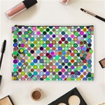 Colorful Dots Balls On White Background Cosmetic Bag (Large)  Front