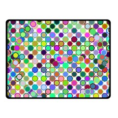 Colorful Dots Balls On White Background Fleece Blanket (small) by Simbadda