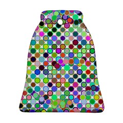 Colorful Dots Balls On White Background Ornament (bell) by Simbadda