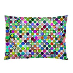 Colorful Dots Balls On White Background Pillow Case (two Sides) by Simbadda