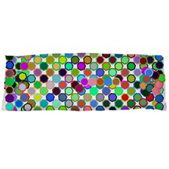 Colorful Dots Balls On White Background Body Pillow Case Dakimakura (two Sides) by Simbadda