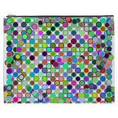 Colorful Dots Balls On White Background Cosmetic Bag (xxxl)  by Simbadda