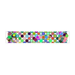 Colorful Dots Balls On White Background Flano Scarf (mini) by Simbadda