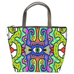 Abstract Shape Doodle Thing Bucket Bags by Simbadda