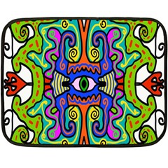 Abstract Shape Doodle Thing Double Sided Fleece Blanket (mini)  by Simbadda