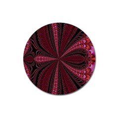 Red Ribbon Effect Newtonian Fractal Magnet 3  (round) by Simbadda