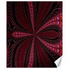 Red Ribbon Effect Newtonian Fractal Canvas 8  X 10  by Simbadda