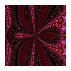 Red Ribbon Effect Newtonian Fractal Medium Glasses Cloth (2-side) by Simbadda