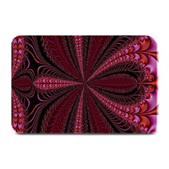 Red Ribbon Effect Newtonian Fractal Plate Mats by Simbadda