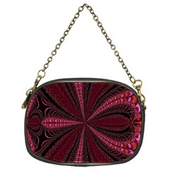 Red Ribbon Effect Newtonian Fractal Chain Purses (one Side)  by Simbadda