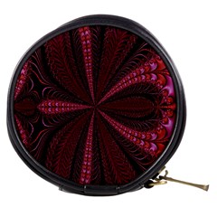 Red Ribbon Effect Newtonian Fractal Mini Makeup Bags by Simbadda