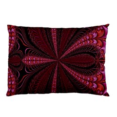 Red Ribbon Effect Newtonian Fractal Pillow Case (two Sides) by Simbadda