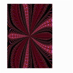 Red Ribbon Effect Newtonian Fractal Large Garden Flag (two Sides) by Simbadda