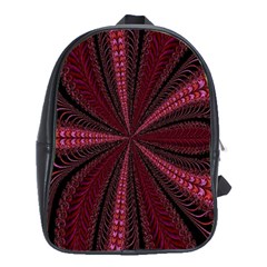 Red Ribbon Effect Newtonian Fractal School Bags (xl)  by Simbadda