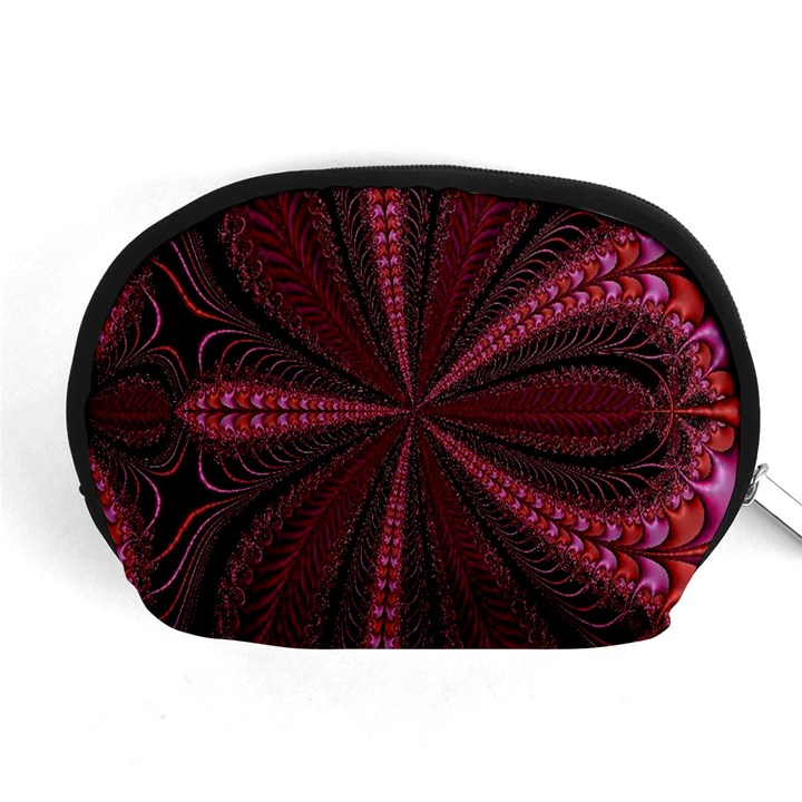 Red Ribbon Effect Newtonian Fractal Accessory Pouches (Medium) 