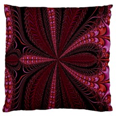 Red Ribbon Effect Newtonian Fractal Standard Flano Cushion Case (one Side) by Simbadda