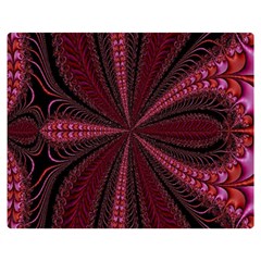 Red Ribbon Effect Newtonian Fractal Double Sided Flano Blanket (medium)  by Simbadda