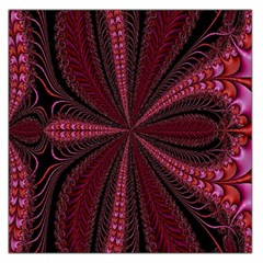 Red Ribbon Effect Newtonian Fractal Large Satin Scarf (square) by Simbadda