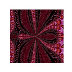 Red Ribbon Effect Newtonian Fractal Small Satin Scarf (square) by Simbadda