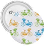 Vintage Bikes With Basket Of Flowers Colorful Wallpaper Background Illustration 3  Buttons Front