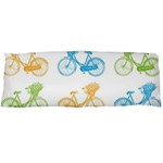 Vintage Bikes With Basket Of Flowers Colorful Wallpaper Background Illustration Body Pillow Case (Dakimakura) Body Pillow Case