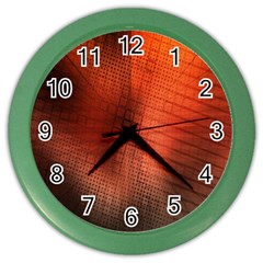 Background Technical Design With Orange Colors And Details Color Wall Clocks by Simbadda