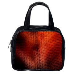 Background Technical Design With Orange Colors And Details Classic Handbags (one Side) by Simbadda