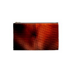 Background Technical Design With Orange Colors And Details Cosmetic Bag (small)  by Simbadda