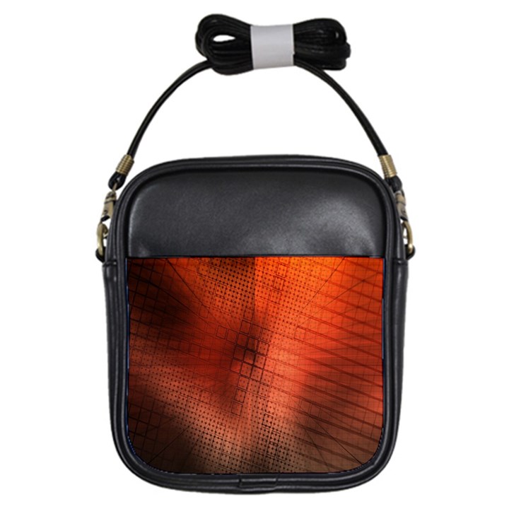 Background Technical Design With Orange Colors And Details Girls Sling Bags