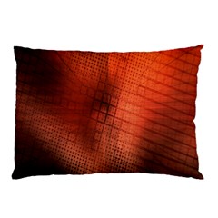 Background Technical Design With Orange Colors And Details Pillow Case (two Sides) by Simbadda