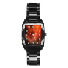 Background Technical Design With Orange Colors And Details Stainless Steel Barrel Watch by Simbadda